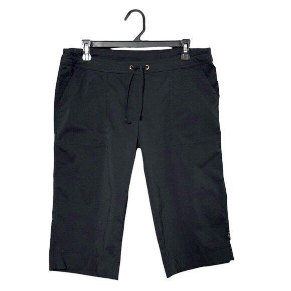 Prana Breathe Activewear Capris Pants Drawstrings Black Made in USA Women's M - Picture 6 of 6